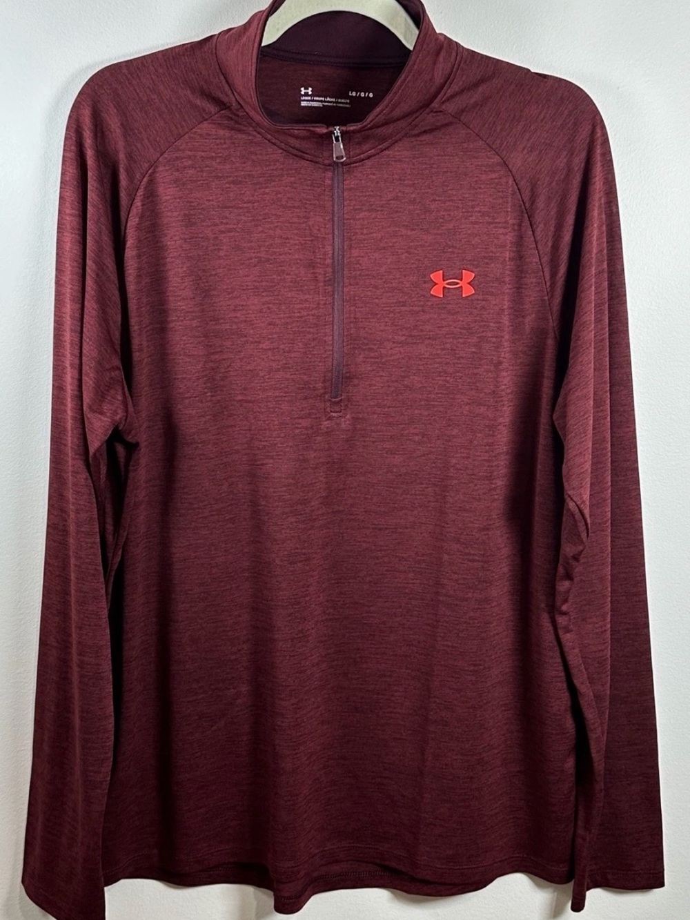 Under Armour Loose-Fit Maroon Quarter-Zip Athletic Pullover